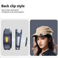 Microphone Clip-on Sans Fil Professionnel Anti-Bruit pour Diffusion en Direct en Extérieur