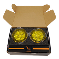Nouveau Phare de Conduite Tout-Terrain pour Voiture 120W 4,5 pouces Blanc Jaune Laser LED 7 Lentilles Aluminium Double Faisceau (Loi/Plongeant) 12V Bicolore Étanche IP68