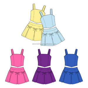 Ensemble de yoga pour filles : haut sans manches et jupe avec short intégré, taille et couleur personnalisables, livraison rapide pour les sports de plein air - Product Image 2