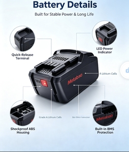 Batterie lithium-ion carrée 18V 4Ah 72W, pièces de rechange pour perceuse sans fil, multicolores, pour outils électriques en stock - Product Image 1