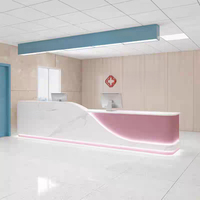 Comptoir de réception de clinique dentaire, comptoir de caisse de salon de beauté, comptoir d'information de l'hôpital, poste de travail, comptoir d'orientation des patients