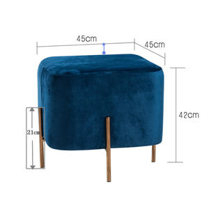 Sgabello impero ottomano in velluto con gamba in acciaio inossidabile con Design semplice in stile esplosione - Product Image 5