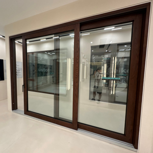 Huasin gỗ nhôm nâng và cửa trượt với tấm kính lớn và trượt trơn tru cho biệt thự sang trọng - Product Image 1