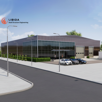Entrepôt préfabriqué en acier sur mesure, conception d'entrepôt préfabriqué, structure en acier industrielle professionnelle