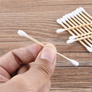 Cotons-tiges double extrémité, bâtonnets en bois, cotons-tiges pour le maquillage, boules de coton, cotons-tiges pour le nettoyage des oreilles, coton démaquillant - Product Image 4