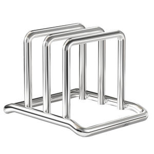 Estante rectangular de acero inoxidable para tapas de cocina, resistente, multiusos, para escurrir, para tablas de cortar, almacenamiento en encimera - Product Image 1