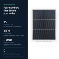 Panneau solaire SMT personnalisé à haute conversion en PET dépoli, cellule IBC 35 mm 2,5 V 0,1 W avec plaques de soudure pour capteur IoT