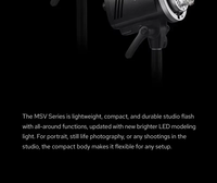 Flash de studio Godox avec système sans fil 2.4G X, monture Bowens, lampe de modélisation LED et écran LCD pour la photographie de portrait