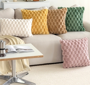 Ingrosso federa di nuovo Design tinta unita in velluto tessuto cuscino federa Jacquard <span class=keywords><strong>divano</strong></span> fodera cuscino <span class=keywords><strong>per</strong></span> il letto - Product Image 2