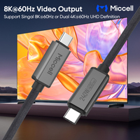 Câble de données Miccell Wholesale PD 240W 5A pour téléphones, prise en charge de la sortie vidéo 8K 60Hz et 4K 60Hz, charge rapide pour smartphones et ordinateurs portables