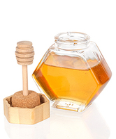 Custom 100Ml 380Ml 730Ml Honey Jars Jelly Jam Cheap Hexagon Glass Honey Jar for Honey