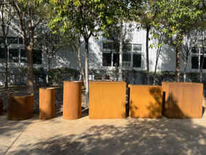 Серебристо-серые современные кашпо с блеском, большие уличные металлические кашпо, прямоугольные садовые горшки, черные цветочные ящики для растений - Product Image 5