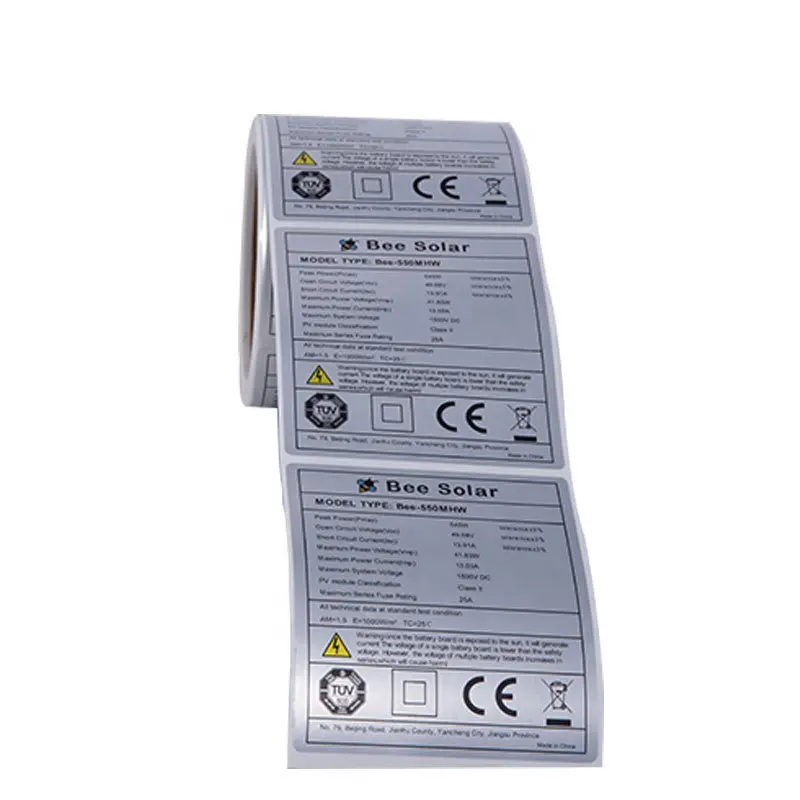 लोगो पैक प्रिंटिंग शीट स्टिकर के साथ आईएनओ सौर दीवार पैनल पारदर्शी विनाइल कैपेसिटिव टच बटन कीपैड स्टिकर लेबल