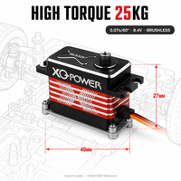 Servomoteur numérique programmable XQ-POWER 8.4V XQ-BLS325, étanche, 25KG, sans balais, profil bas, boîtier en aluminium pour voiture RC 1/10