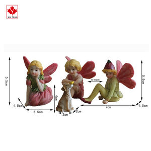 Statuette di <span class=keywords><strong>Fate</strong></span> in Miniatura <span class=keywords><strong>con</strong></span> <span class=keywords><strong>Ali</strong></span> in Resina Dipinte a Mano su Misura Accessori per Vasi da Giardino Collezione Marca Wutong - Product Image 5