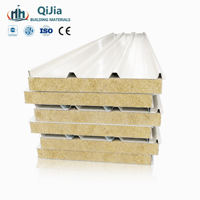 Panneaux sandwich d'isolation thermique en laine de roche écologiques, imperméables, économiques, ignifuges, anticorrosion, certifiés CE pour atelier