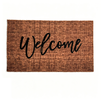 Tapis d'entrée en jute naturel imprimé sur mesure, antidérapant, résistant à l'huile, séchage rapide, absorbant l'eau, attrape la saleté