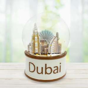 Globo de Nieve Personalizado con Temática de Dubái, Recuerdo Artesanal de Resina con el Burj Khalifa/Palmera de Jumeirah - Decoración de Recuerdo de Viaje - Product Image 5