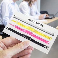 Bracelets sportifs en silicone RFID 1k personnalisés, best-seller, élégants, étanches, résistants aux intempéries, pour carte de membre de salle de sport/carte de paiement hôtelier