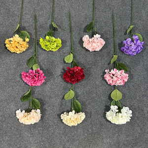 Fleur d'hortensia artificielle 54 pétales, fleur en soie pour décoration de mariage et de maison, moulage par injection, respectueuse de l'environnement - Product Image 2