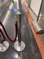Poteau de barrière en acier inoxydable de bornes de sécurité amovibles avec corde