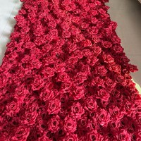 ODIS Arreglos de Rosas Artificiales Hechas a Mano para Boda, Flores de Seda Blancas y Azules para Decoración de Iglesia, Estilo Moderno y Sencillo