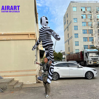 Costumes gonflables de mascotte de parade en plein air, costumes gonflables en forme d'étoile blanche, ballons LED en forme d'étoile pour la publicité