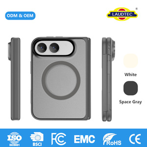 เคสโทรศัพท์แบบใส Frosting สำหรับ iPhone Duo TPU PC  ฝาหลังแม่เหล็กสำหรับ iPhone Fold รองรับการชาร์จไร้สาย ดีไซน์เรียบง่าย รับทำโลโก้ตามสั่ง - Product Image 1