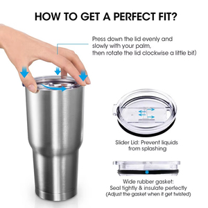 Gobelet isotherme multi-usages léger à double paroi, facile à nettoyer, portable, pour café - Product Image 4