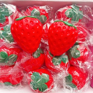 Strawberry <b>Squishy</b> Toy New Creative Strawberry Squeeze Toy Stress Relief Flour Ball Slow Rebound Fruit Plastic Toy - Product Image 2