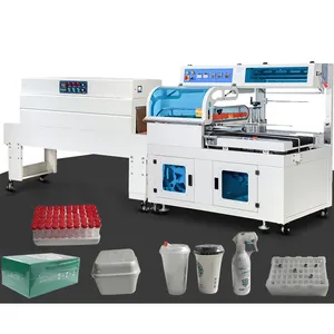 Automatic L Bar sealing tunnel type candle magazine plastic film shrink wrapping packaging machine