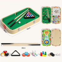Table de billard miniature multifonctionnelle pour jeux de table, table de billard en bois pliable pour enfants et famille
