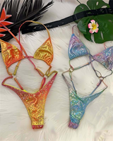 Ensemble bikini 2 pièces personnalisé OEM ODM avec logo pour femme, avec sac banane, maillot de bain de carnaval, tenue de plage estivale, vente en gros