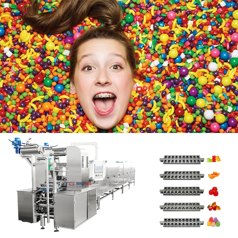 Macchina per la produzione di caramelle di gelatina di caramelle gommose avanzate e linea di produzione