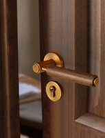 Poignée de porte intérieure ambidextre de style simple et de haute qualité, installation facile, serrure de porte à aspiration magnétique silencieuse pour portes