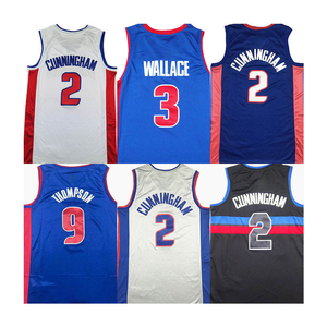 Nuevas Camisetas <span class=keywords><strong>de</strong></span> Baloncesto Cosidas Baratas 2026, 2 Cade Cunningham, 33 Grant Hill, 30 <span class=keywords><strong>Ben</strong></span> Wallace, 9 Ausar Thompson - Product Image 6