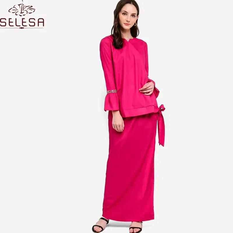 De moda de Baju Kebaya lujo impresa blusa Turquía ropa musulmana islámica para vestido