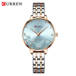 CURREN-Nouvelle <span class=keywords><strong>montre</strong></span> à quartz pour femmes, bracelet en acier inoxydable, nouvelle collection 9068, prête à être expédiée, style moderne - Product Image 5