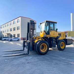 Nueva carretilla elevadora todoterreno Carretilla elevadora todoterreno diésel de 10 toneladas con horquilla ajustable - Product Image 2