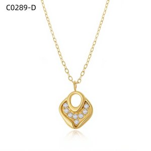 สร้อยคอแฟชั่นประดับเซอร์โคเนีย C0289 สำหรับผู้หญิง เครื่องประดับคุณภาพสูง - Product Image 2