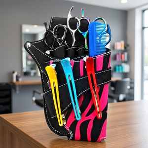 ASAP Brand Customized Professional Multifunctional Stainless Steel <b>Barber</b> Scissors <b>Bag</b> with Strips Multiple Pockets Reusable - Product Image 3