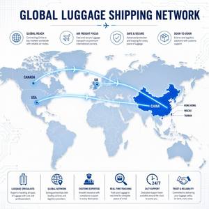 Transit aérien express depuis le Guangdong, Chine, vers les États-Unis, le Royaume-Uni, le Canada – Expédition en 2 jours par DHL, UPS, FedEx – Livraison porte-à-porte en 5 à 12 jours pour valises - Product Image 2