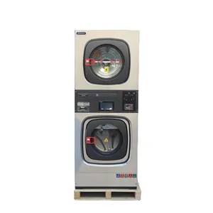 Self Service Stacked Washing And Drying Machine Coin Operated 10Kg Stack Laundry Washer And Dryer All-In-One