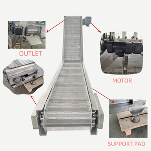 Deniz gıda üretim hattı için paslanmaz çelik gıda sınıfı zincir plaka konveyör - Product Image 6