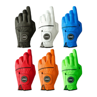 Fabricant de gants de golf Gant de golf en cuir Cabretta de couleur Gants de golf avec logo personnalisé