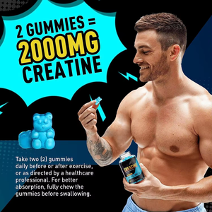 WELLBODY creatina monoidrato Gummie 30000 4 grammi per adulti Private Label fabbrica fornitura non per le donne in gravidanza - Product Image 3