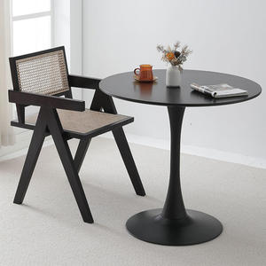 Vente directe d'usine, chaises de salle à manger, <span class=keywords><strong>fauteuil</strong></span> en bois massif avec siège tissé en rotin, chaise de loisirs - Product Image 3