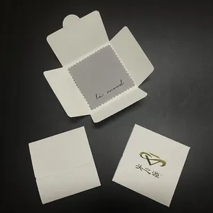 Overlock קצה נייר מעטפה ורוד סיטונאי ספוג אנטי להכתים מותאם אישית לוגו זהב סטרלינג כסף ליטוש בד עם לוגו