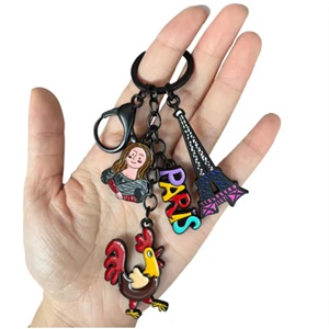 Porte-clés en métal personnalisés Finlande Malaisie Costa Rica Cancun Porte-clés souvenirs Brésil Singapour Inde Porte-clés décoratifs - Product Image 1
