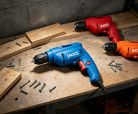 Perceuse à percussion électrique filaire HCC 450/710W pour le bois et le métal, perceuse à percussion pour vissage